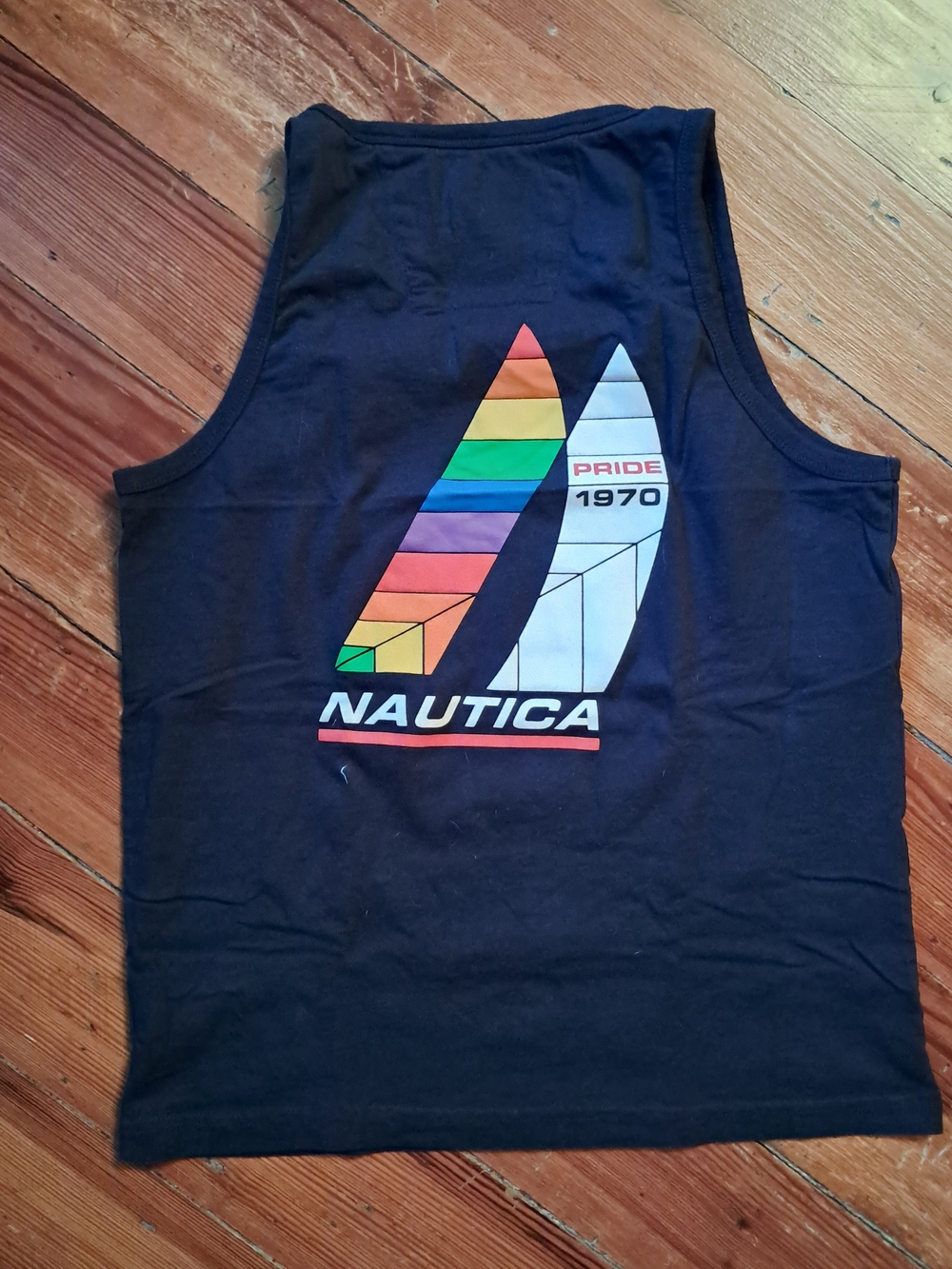 Nautica Men’s Black Pride Sail Tank Top